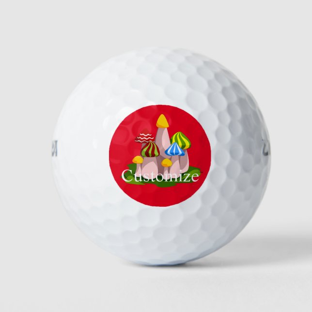 Magic Mushroom Cathedral Thunder_Cove Golf Balls (Front)