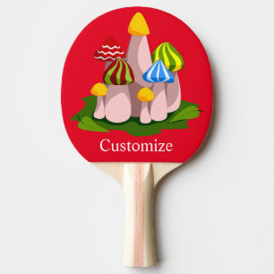 Magic Mushroom Cathedral Thunder_Cove Ping Pong Paddle