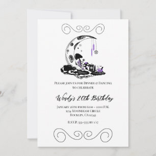 Magic Mushroom Crystal Moon Garden Birthday  Invitation