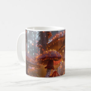 Magic Mushroom Fairy Forest Digital Art Coffee Mug