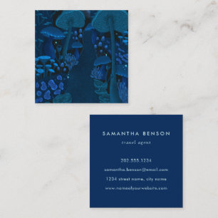Magic Mushroom Forest Fantasy Square Business Card