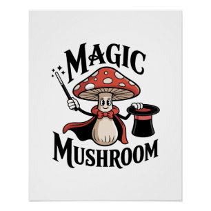 Magic Mushroom Magician Poster