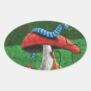 Magic Mushroom Oval Sticker
