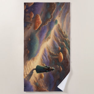 Magic Mushroom Planet  Beach Towel