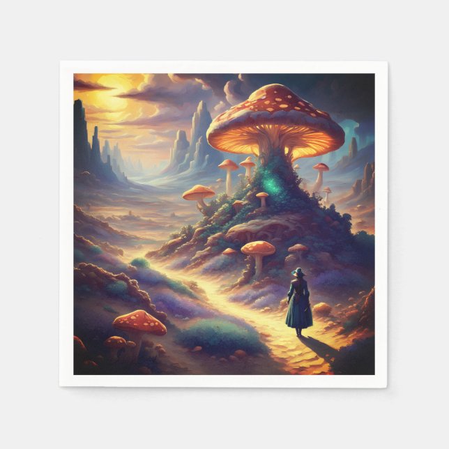 Magic Mushroom Planet  Napkin (Front)