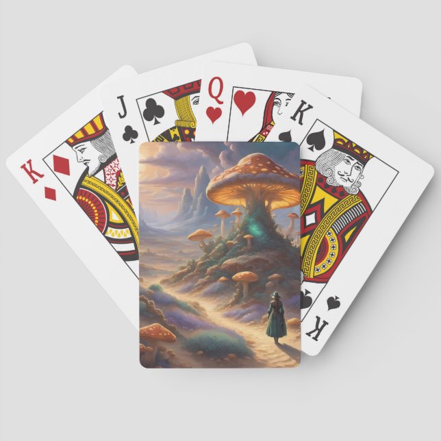 Magic Mushroom Planet  Playing Cards (Back)