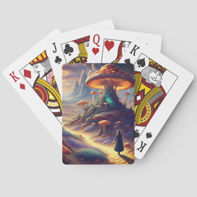 Magic Mushroom Planet  Playing Cards (Back)