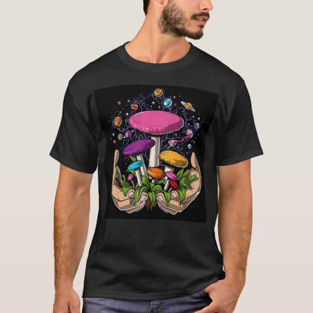Magic Mushroom Psychedelic Spiritual T-Shirt (Front)