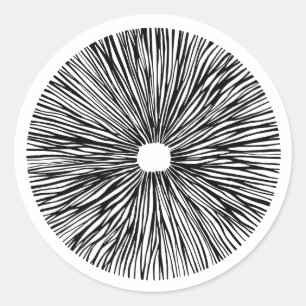 Magic mushroom spore classic round sticker