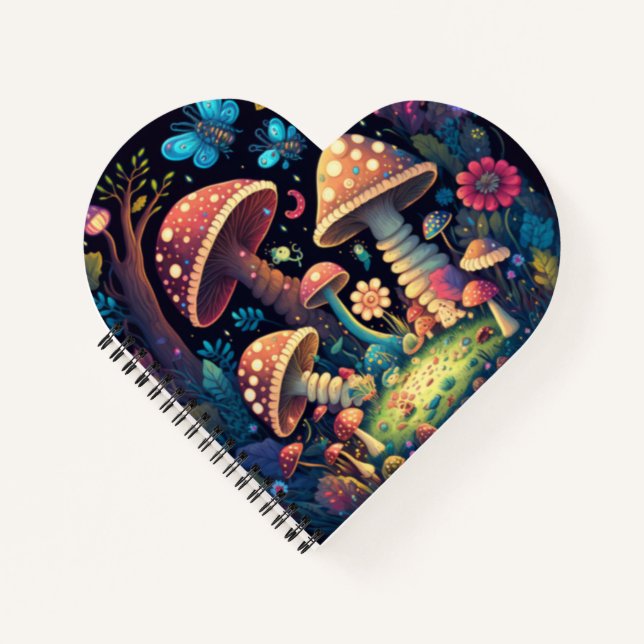 Magic mushrooms butterflies      notebook (Front)