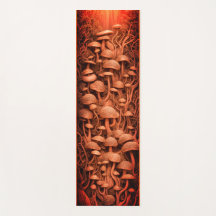 Magic Mushrooms Colourful 3d Yoga Mat