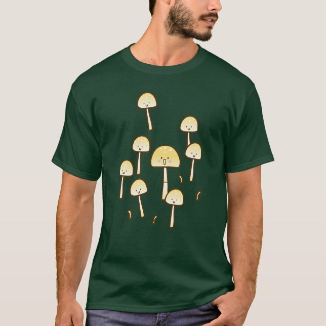 Magic Mushrooms Doodle Art T-Shirt (Front)