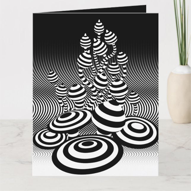 Magic Mushrooms large Greetings card (Front)