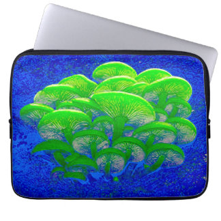 Magic Mushrooms Psychedelic Digital Art Laptop Sleeve