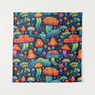 Magic Mushrooms Tapestry