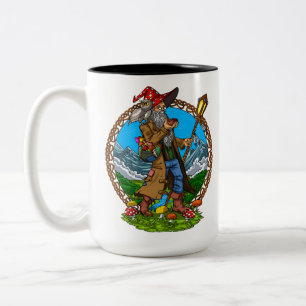 Magic Mushrooms Wizard Two-Tone Coffee Mug