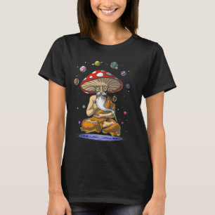 Magic Mushrooms Yoga Buddha Zen Funny Women Men Yo T-Shirt