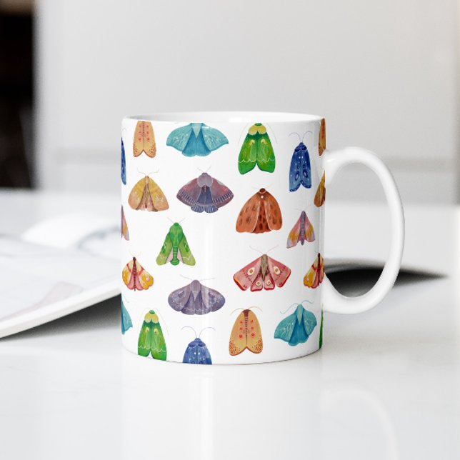 Magic night moth pattern. Mystical butterfly  Coffee Mug (Creator Uploaded)