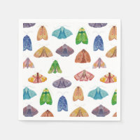 Magic night moth pattern. Mystical butterfly