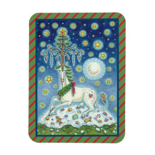 MAGIC OF A CHRISTMAS UNICORN, HOLIDAY HORSE MAGNET