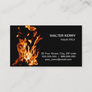 Magic of fire business card