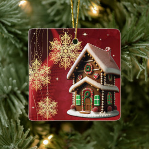 Magic of Our Gingerbread House  Ceramic Ornament