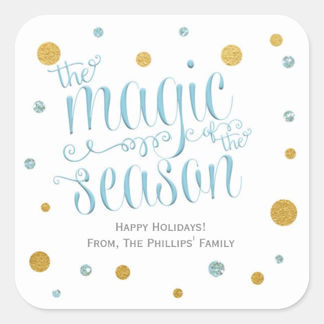 Magic of the Season Christmas Holiday Sticker (Front)