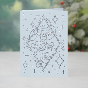 Magic of the Season Hand-Lettering Foil Holiday Card