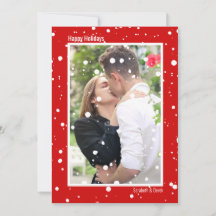 Magic of the Season Snow Christmas Greeting Photo
