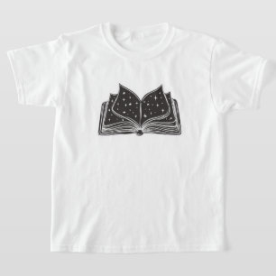 Magic Open Spellbook – Stars and Wizardry T-Shirt