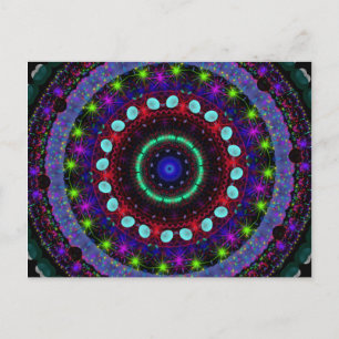 Magic Orbs Mandala Postcard