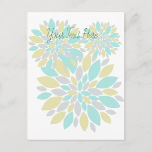 Magic Pastel Colour Flower Petals Postcard