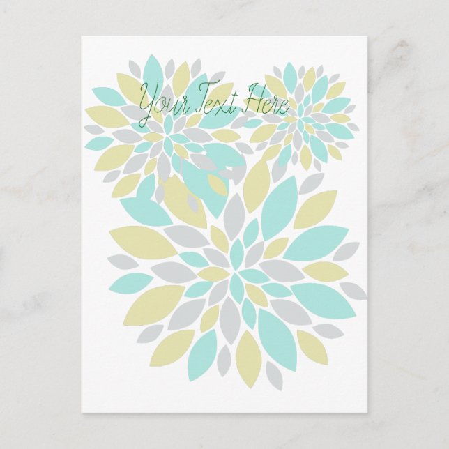Magic Pastel Colour Flower Petals Postcard (Front)