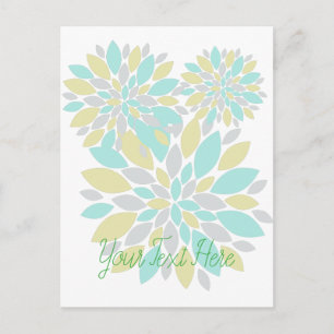 Magic Pastel Colour Flower Petals Postcard