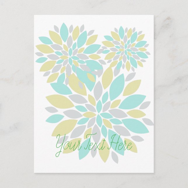 Magic Pastel Colour Flower Petals Postcard (Front)