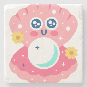 Magic pearl stone coaster