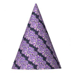 Magic Petals Purple Flowers Party Hat