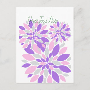 Magic Petals Purple Flowers Postcard