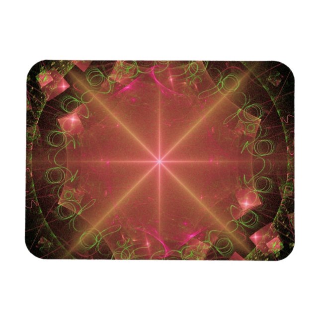 Magic Pink Clock Magnet (Horizontal)