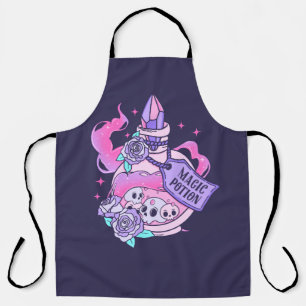 Magic Potion Cute Pink Halloween Potion Bottle Apron