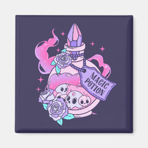 Magic Potion Cute Pink Halloween Potion Bottle Magnet