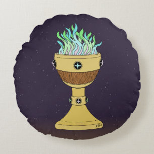 Magic Potion in Mazer and Chalice Combo Round Cushion