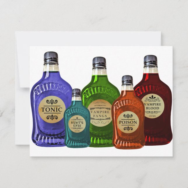 Magic Potion Invitation Tonic Vampire Blood Poison (Front)