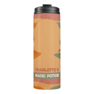 Magic Potion Name Hand Painted Orange Brown Green Thermal Tumbler