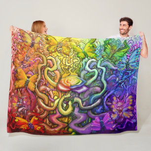 Magic Rainbow Fleece Blanket