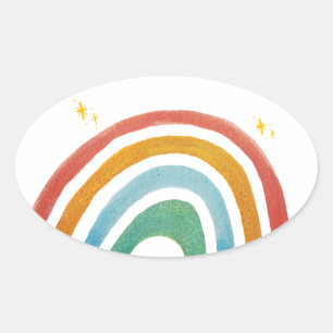 Magic Rainbow Oval Sticker