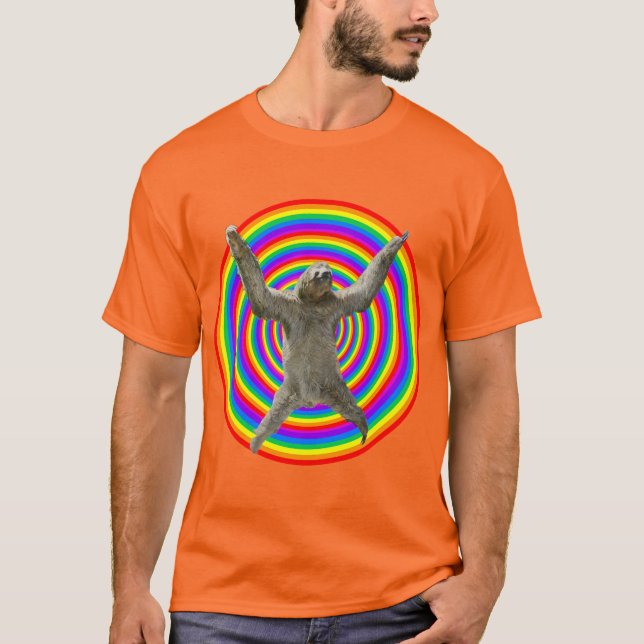 Magic Rainbow Sloth T-Shirt (Front)