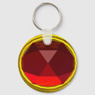 MAGIC RED RUBY GEMSTONE KEY RING