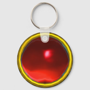 MAGIC RED RUBY GEMSTONE KEY RING