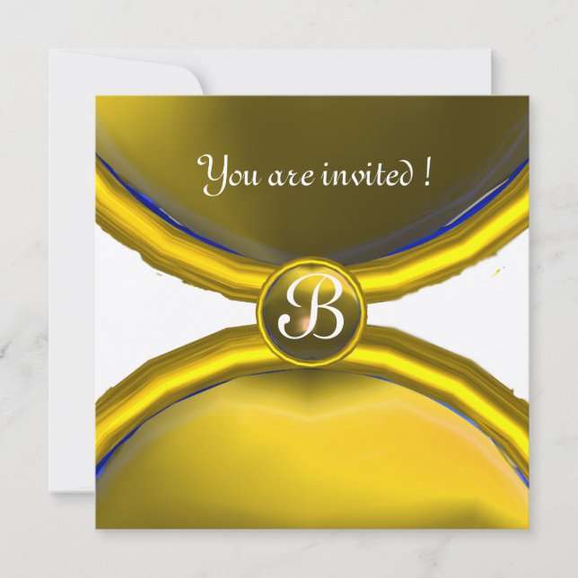 MAGIC RINGS ,MONOGRAM  gem yellow gold Invitation (Front)